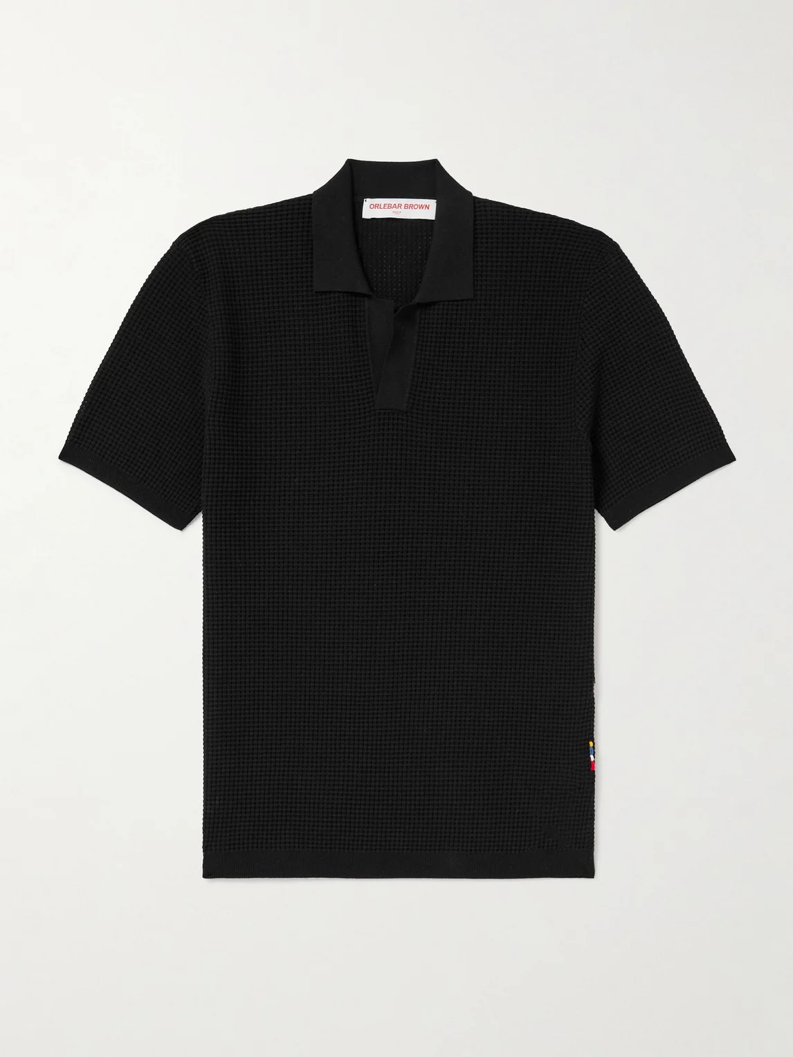 Roddy Waffle-Knit Polo Shirt - 1