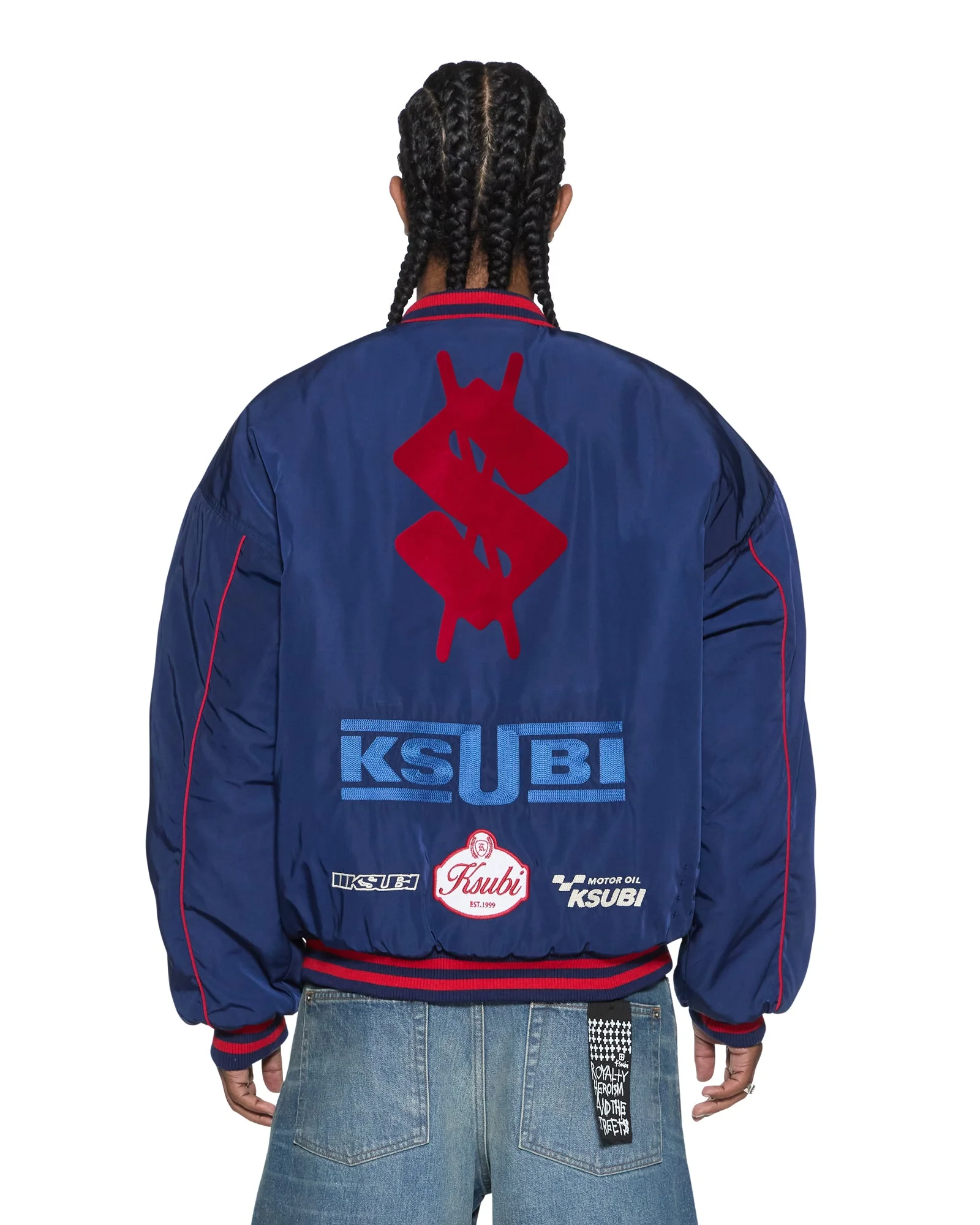ZOOM MA-1 BOMBER JACKET SATIN BLUE - 1