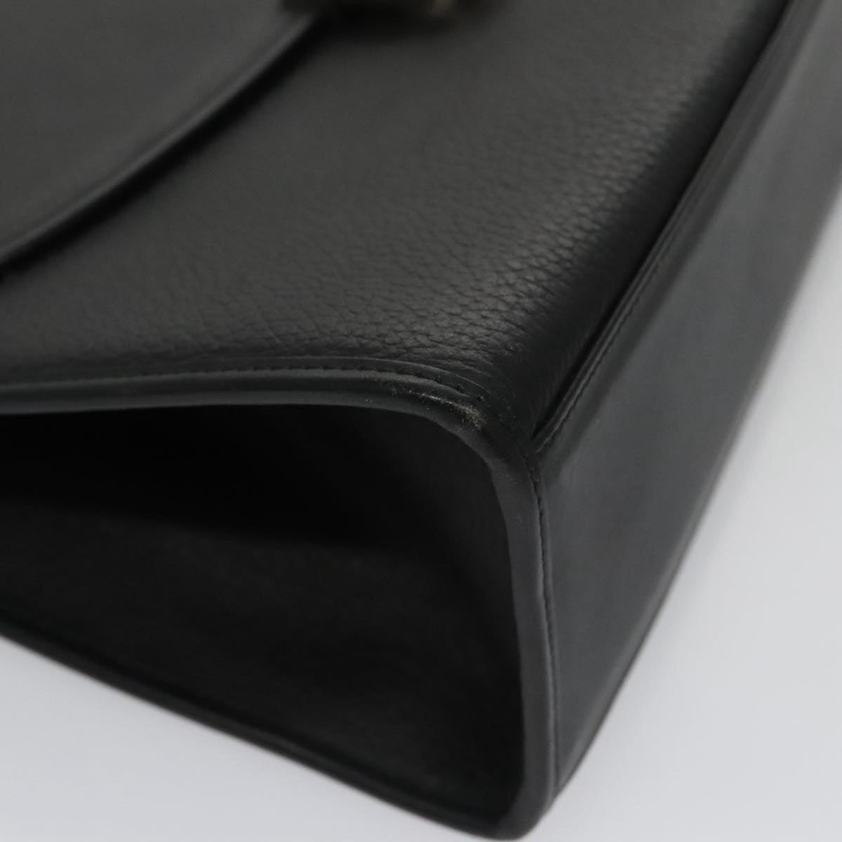 Burberry Hand Bag Leather Black Silver - 9