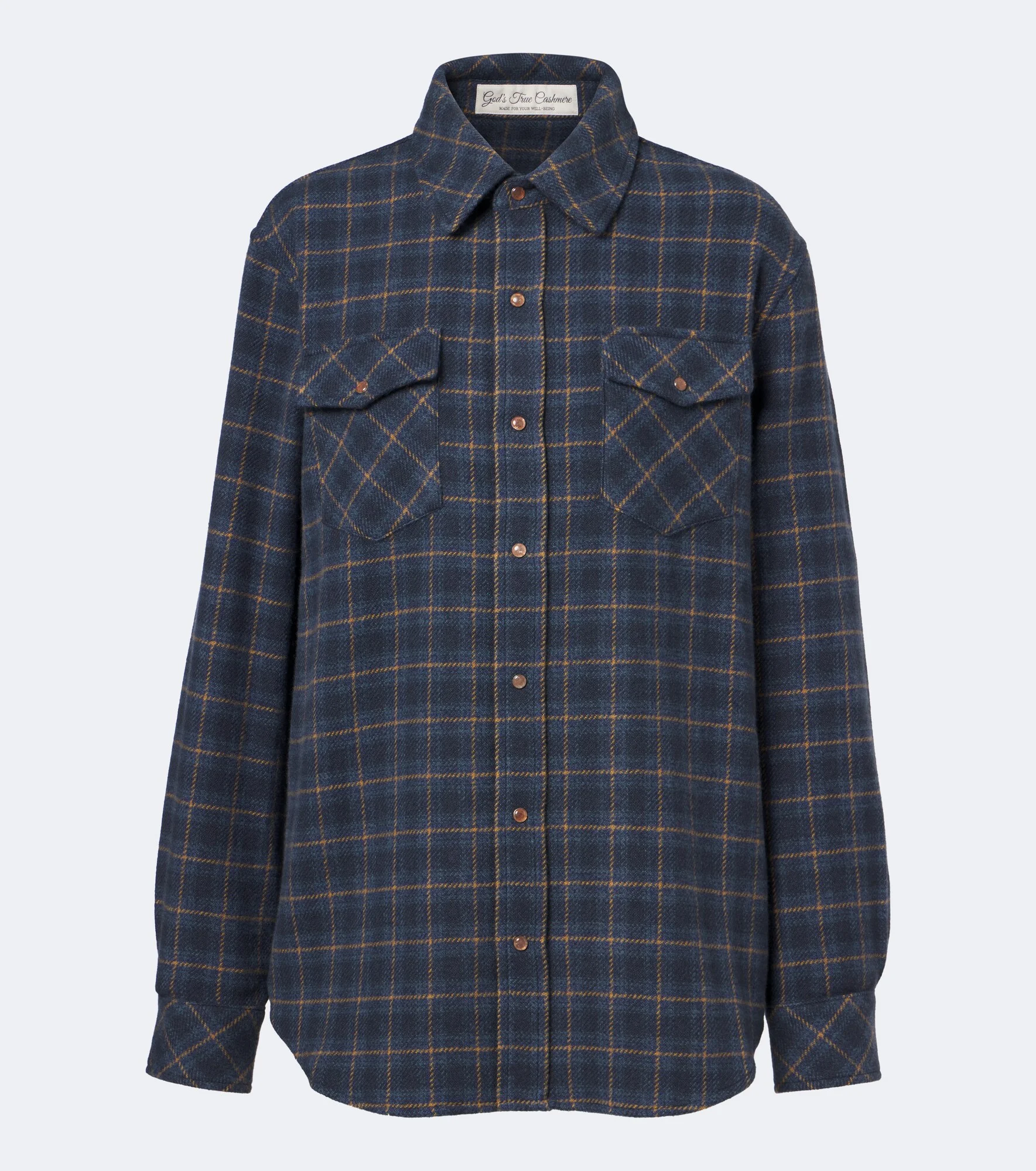 Rugged Explorer plaid cashmere shirt - 1
