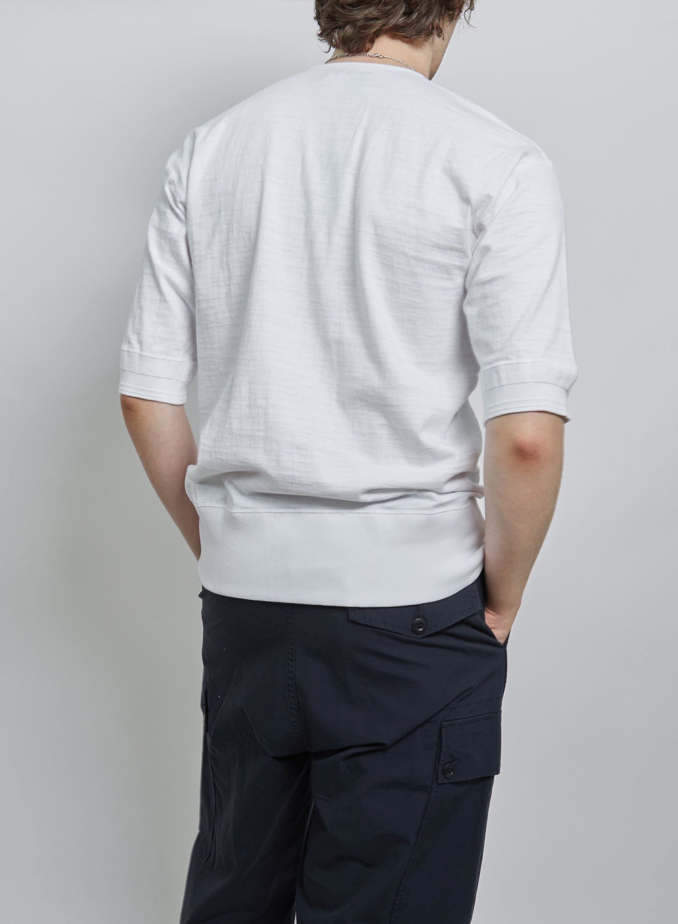 CC22 Henley Neck Shirt in Off White - 3