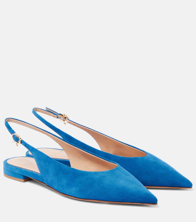 Suede slingback flats - 1