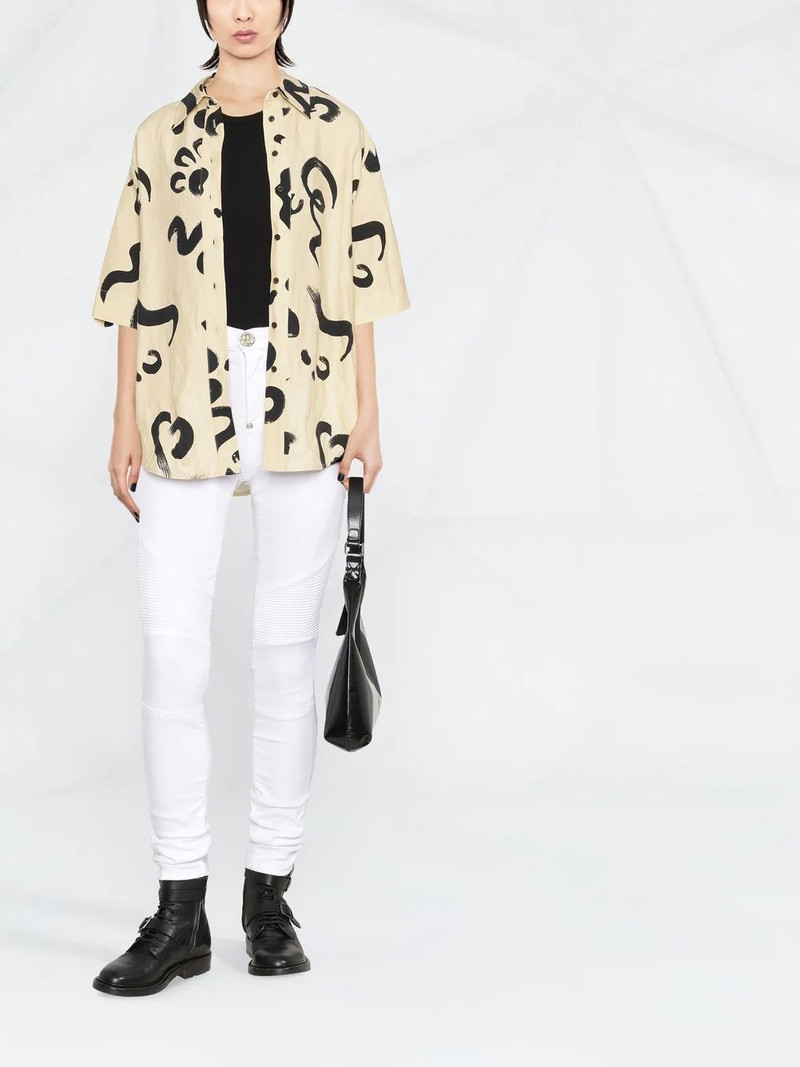 PHILIPP PLEIN Biker high-waisted skinny jeans outlook