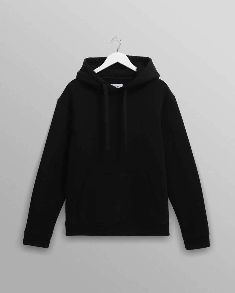Hoxton - Black Brushed Organic Cotton Hoodie 1