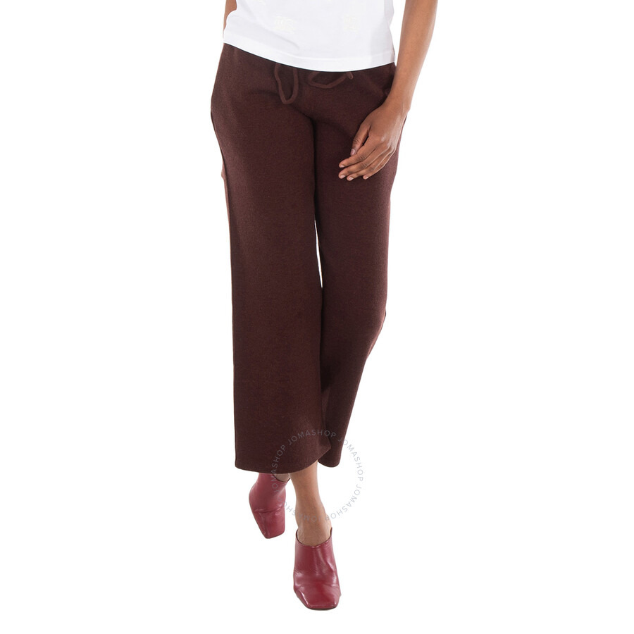 Burberry Wide Leg Pinstrip Wool Trousers, Size X-Small - 1