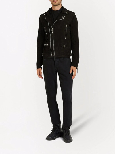 Giuseppe Zanotti suede biker jacket outlook