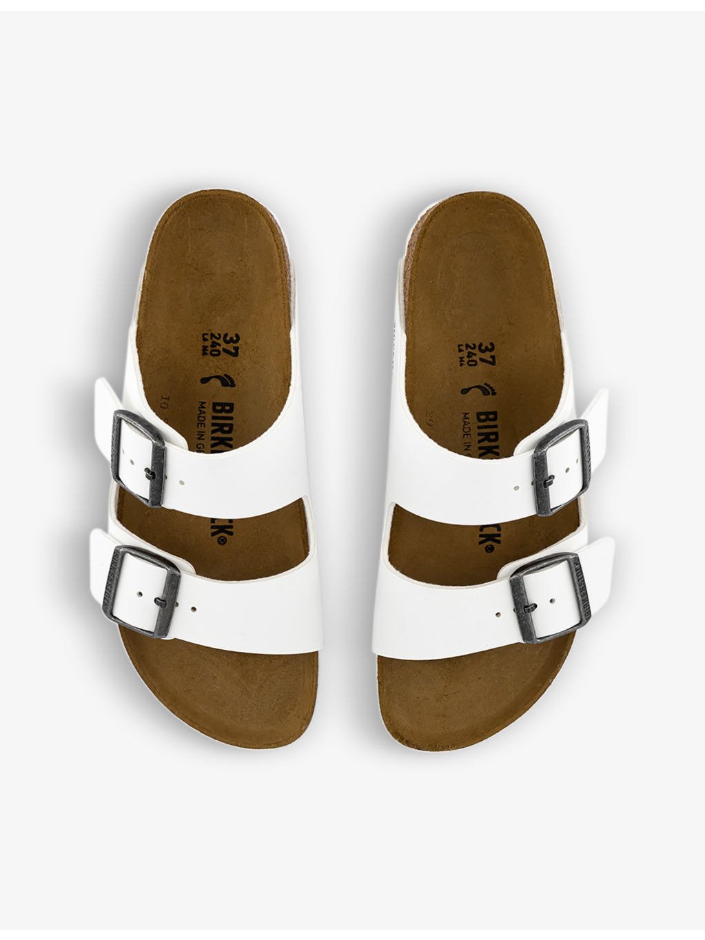 Arizona two-strap patent faux-leather sandals - 2