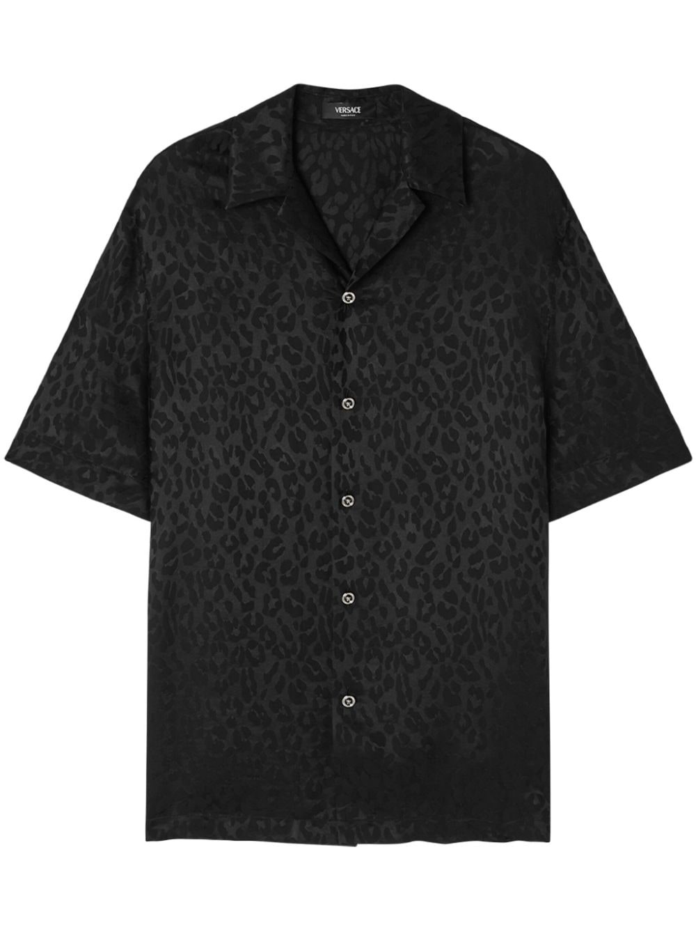 VERSACE leopard-jacquard shirt farfetch REVERSIBLE