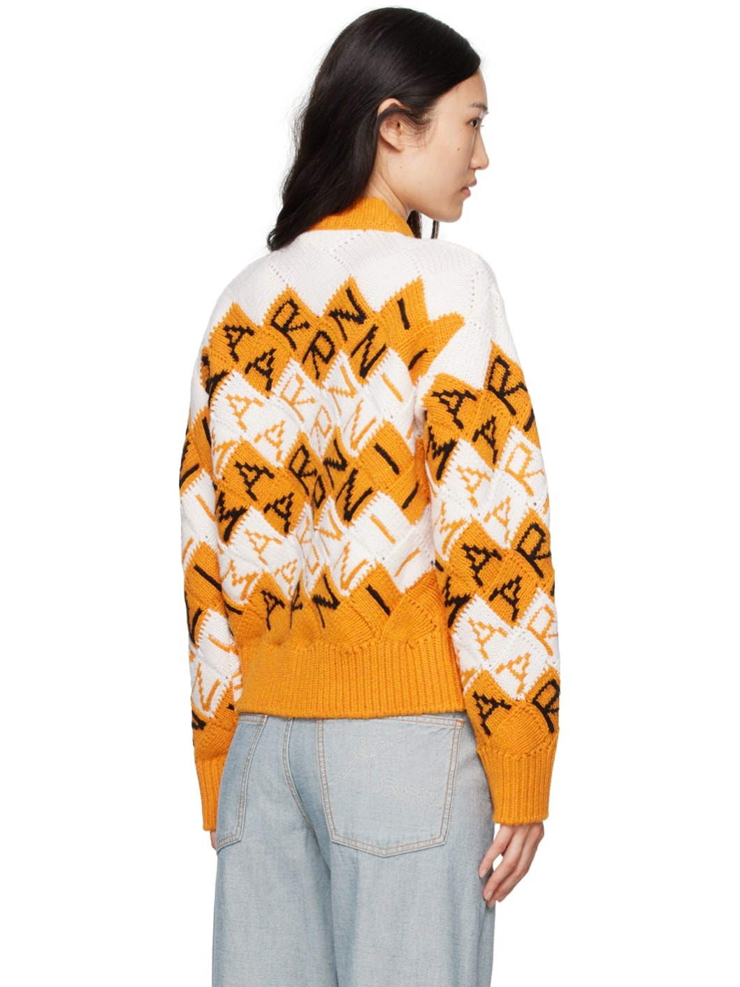 Orange & Off-White 3D Blocks Sweater - 3