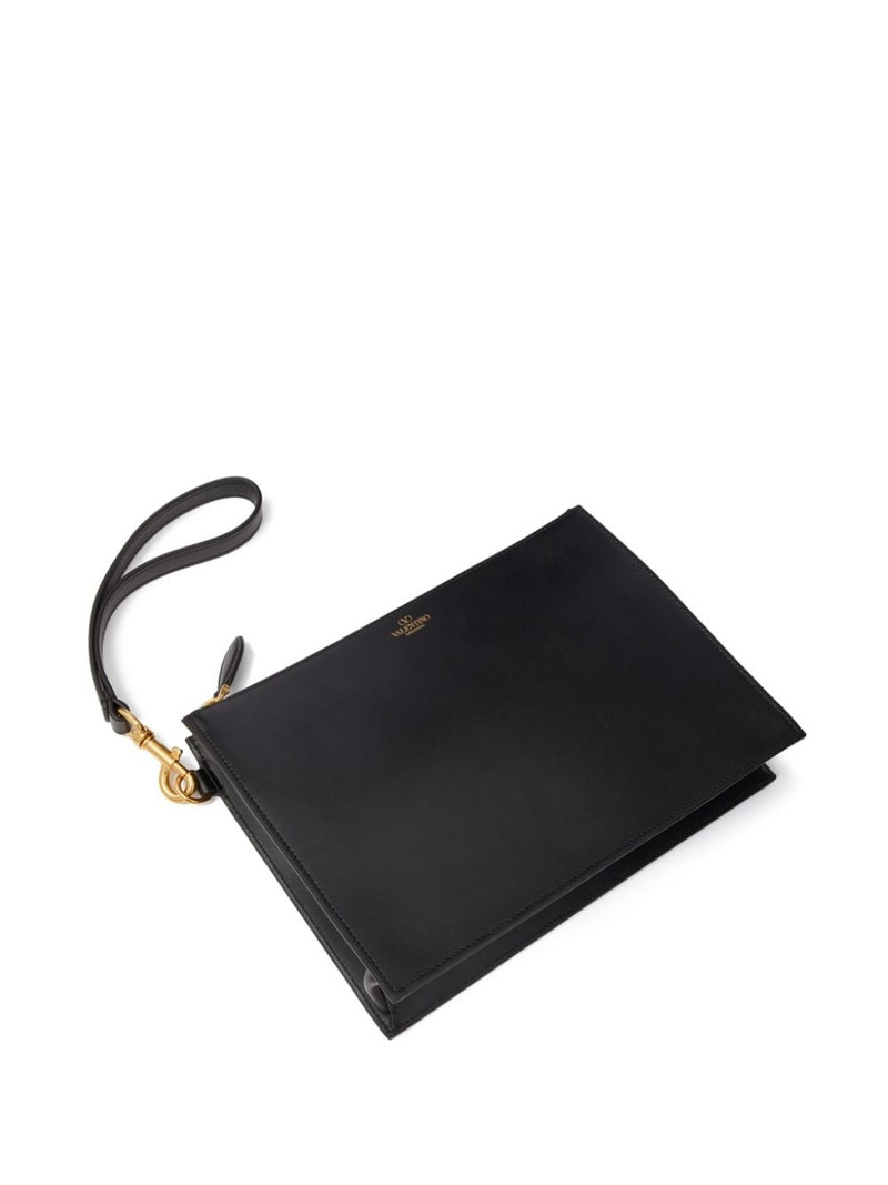HANDLE FLAT POUCH   VALENTINO GARAVANI  IDENTITY VITELLO  BR 5