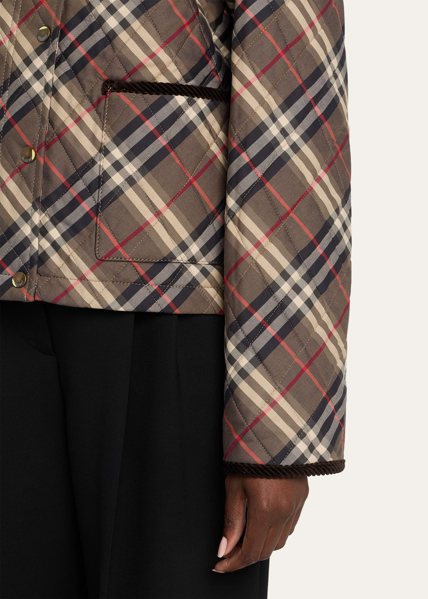 Oldham Check Quilted Barn Jacket - 5