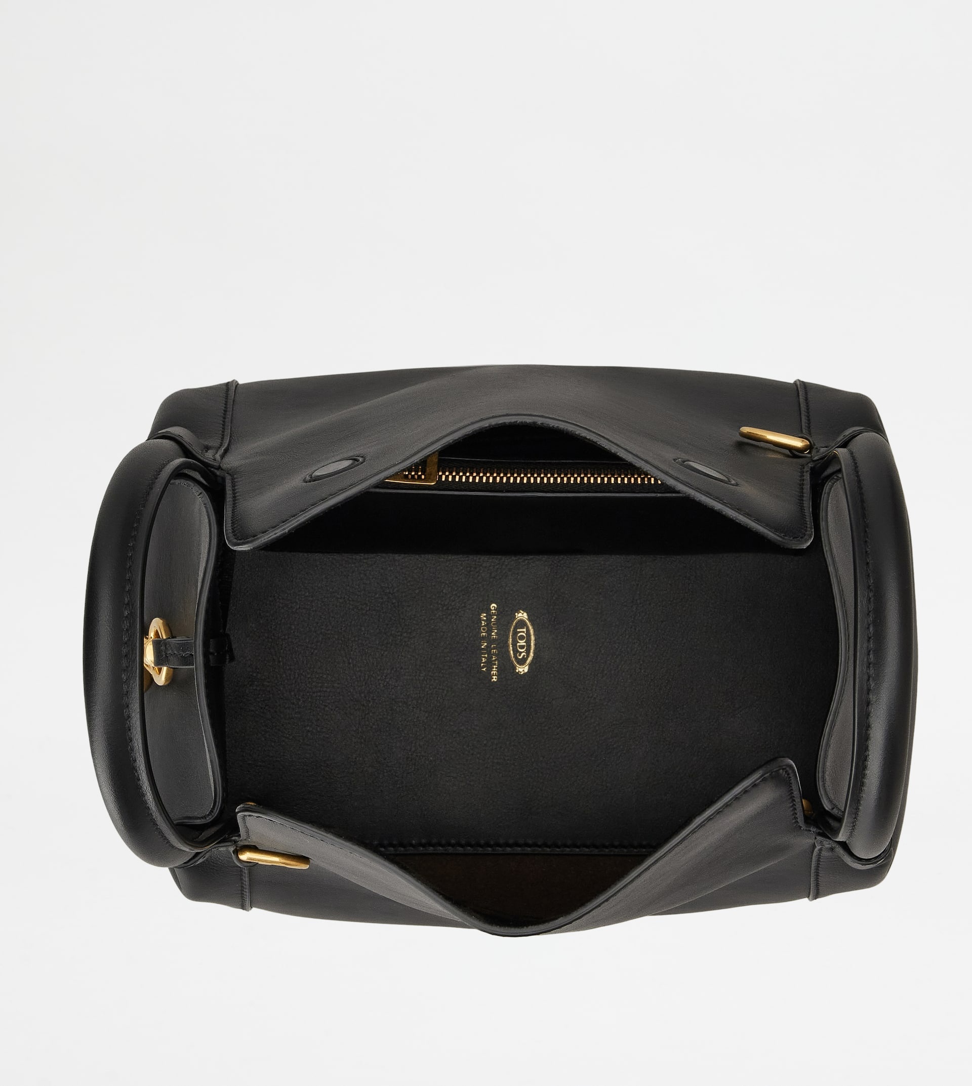 SATCHEL IN LEATHER MINI - BLACK - 6