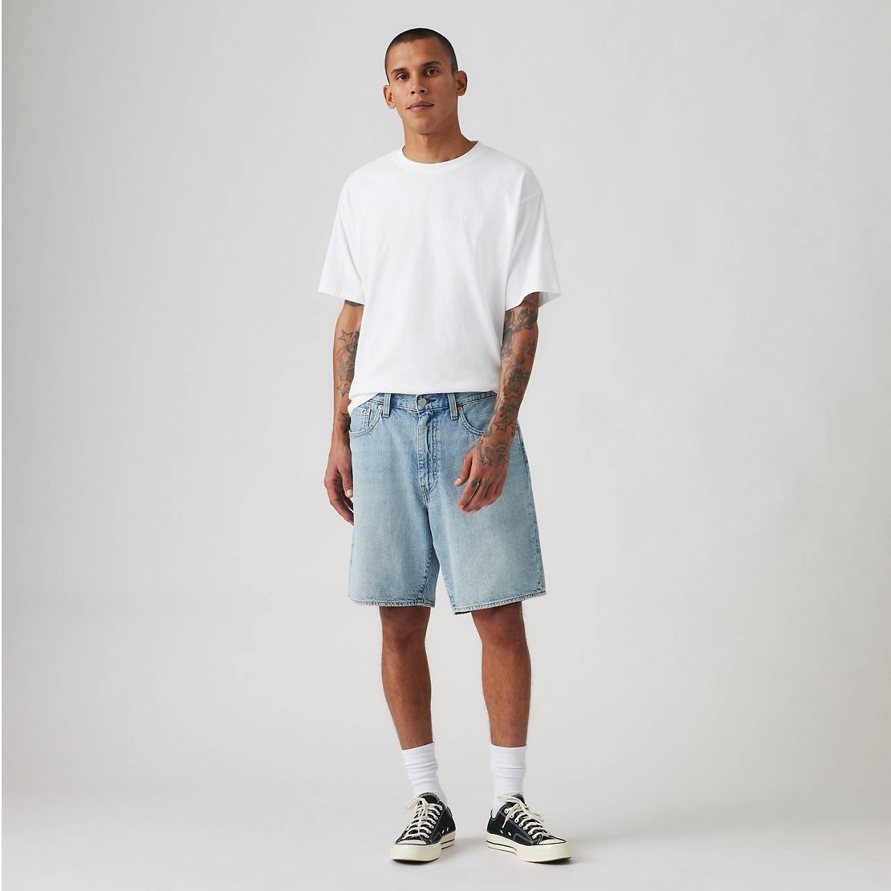468 STAY LOOSE 9" LINEN+ DENIM MEN'S SHORTS - 2