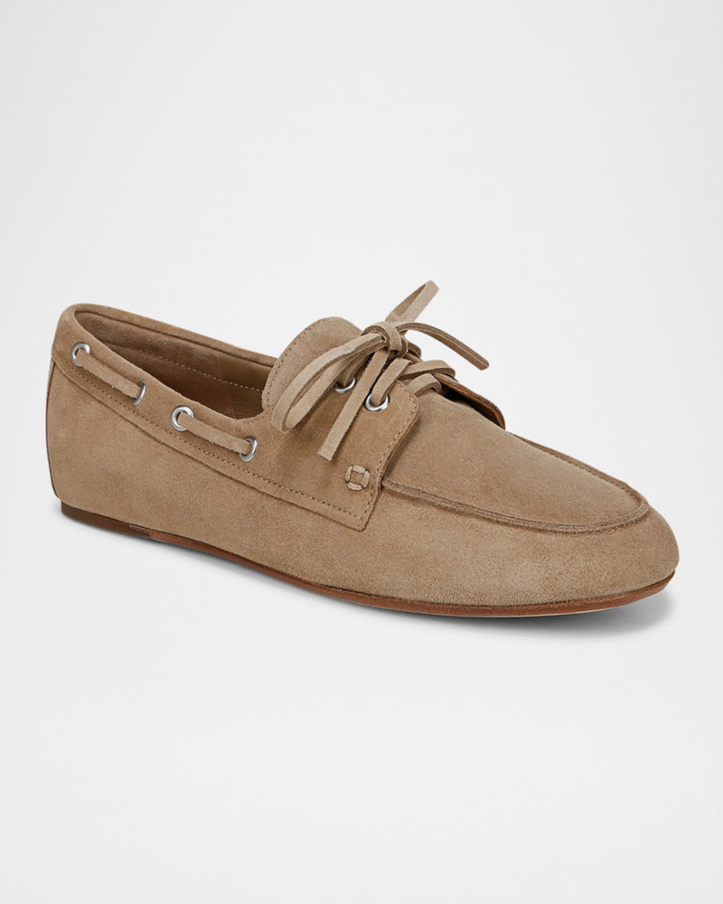 Vince Marin Suede Boat Loafers outlook