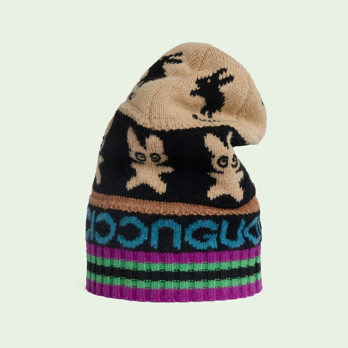 Gucci bunny knit wool hat - 2