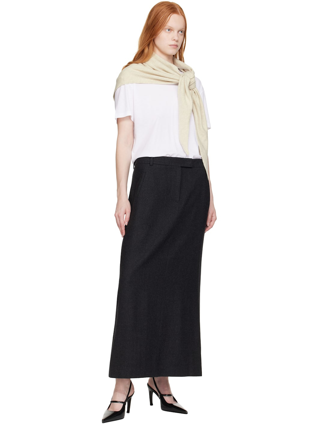 Off-White Cashmere Blend Muffler Scarf - 3