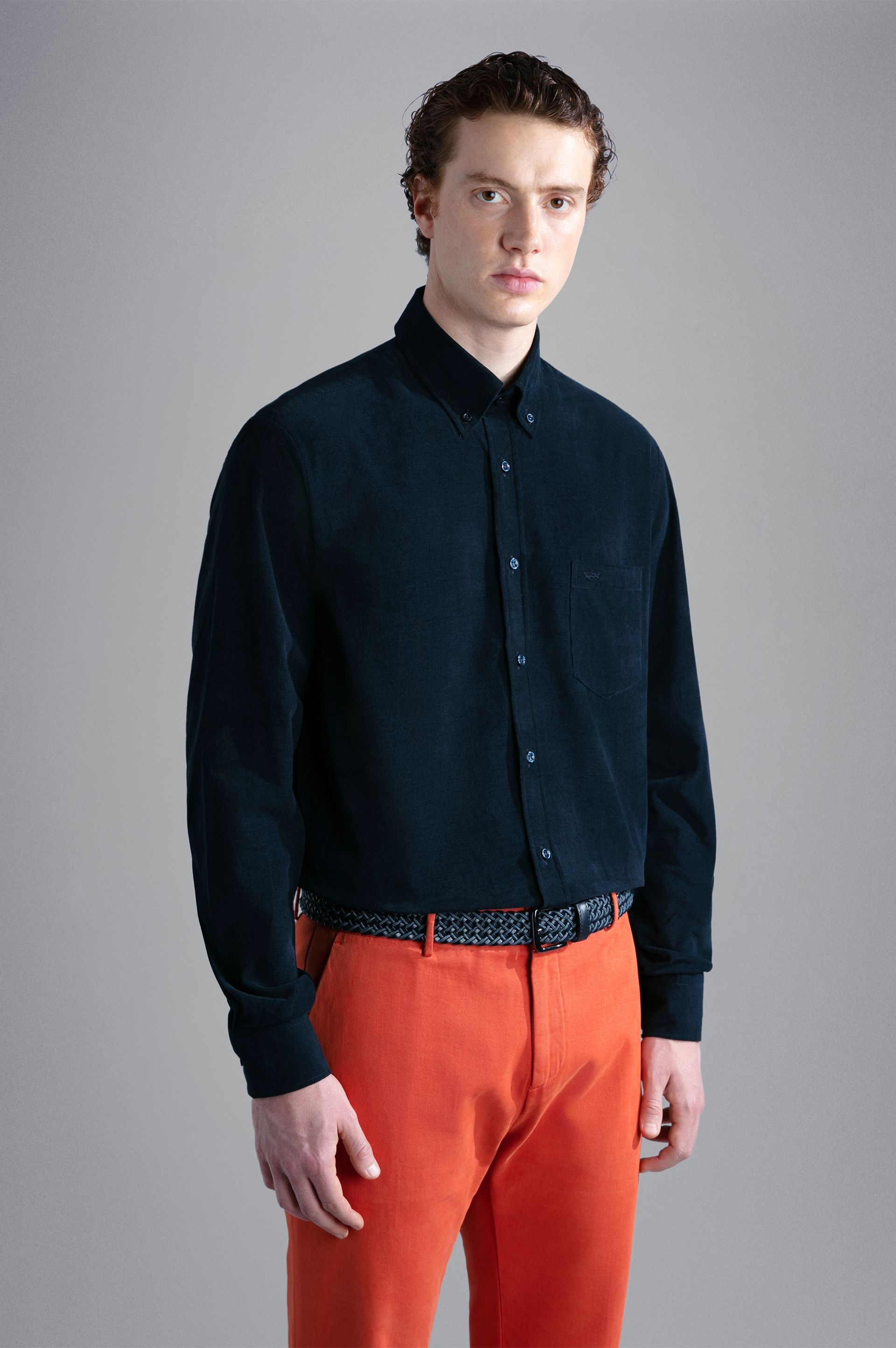 STRETCH VELVET SHIRT - 2