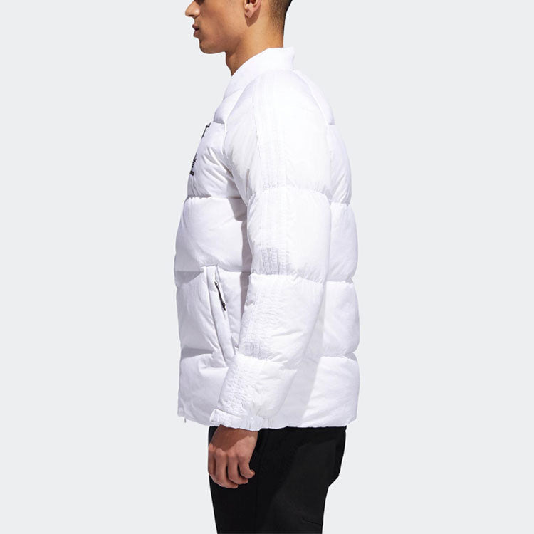 adidas originals Baseball Collar Casual Sports Stay Warm Down Jacket White BR4799 - 6