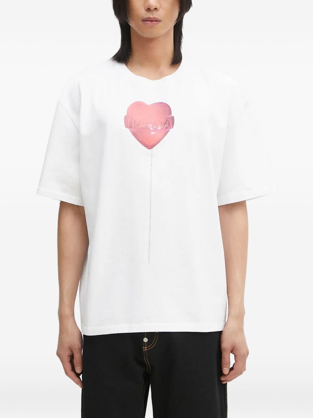 heart-balloon print T-shirt - 2