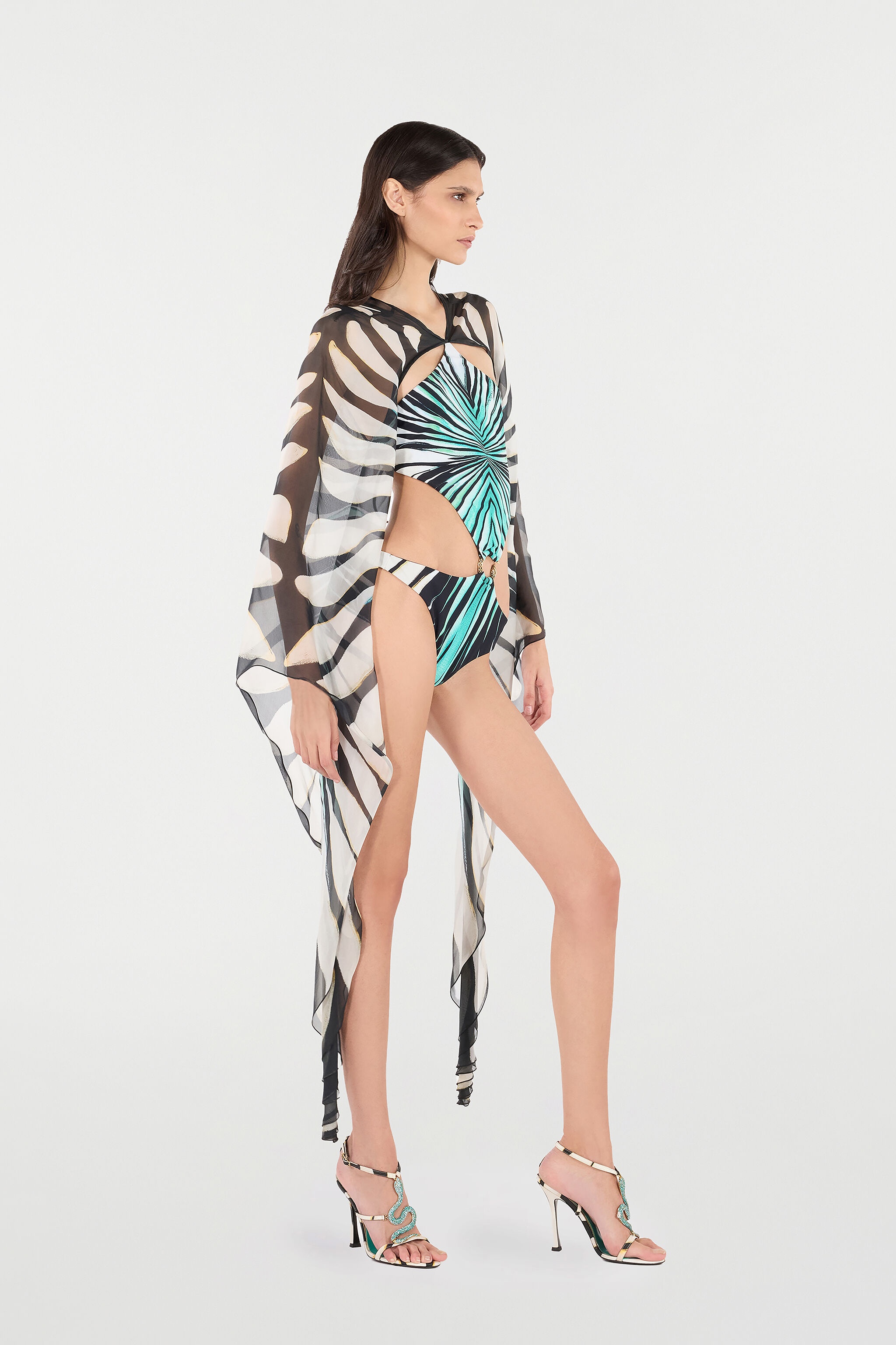 Ray Of Sea Print Swimsuit - 3