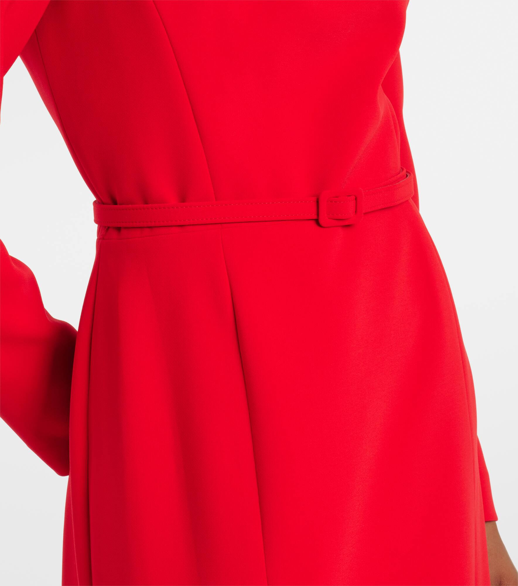 Belted crêpe midi dress - 5