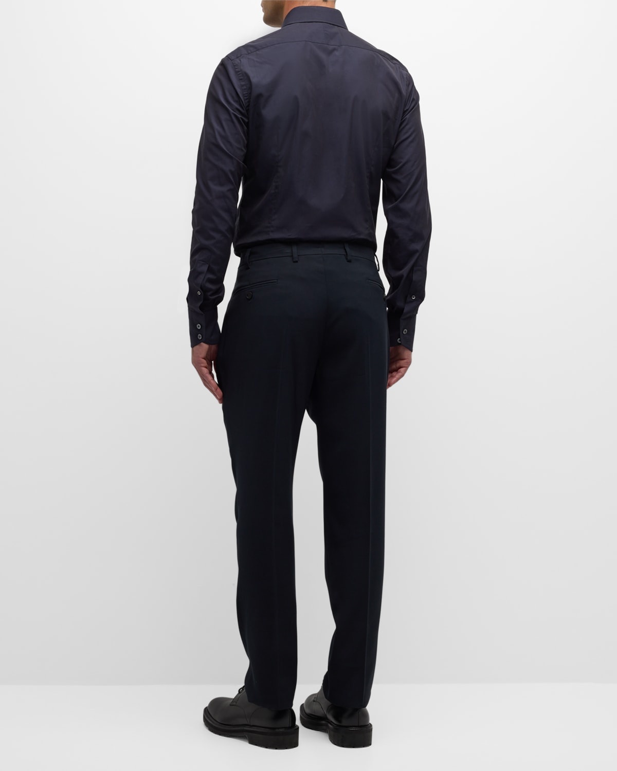 Men's Solid Flat-Front Pants - 5