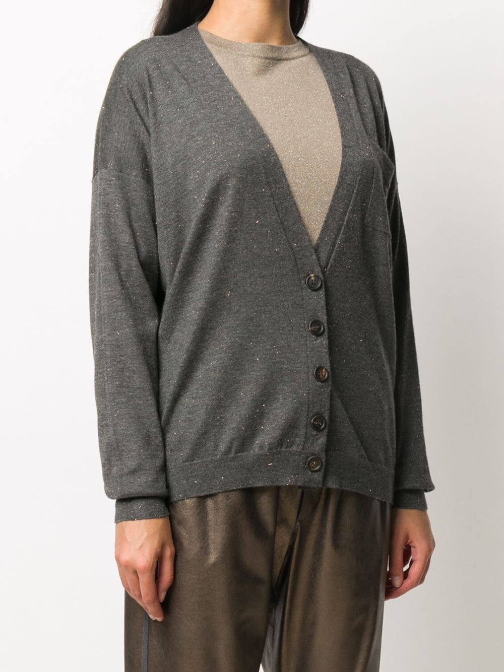 v-neck cardigan - 3