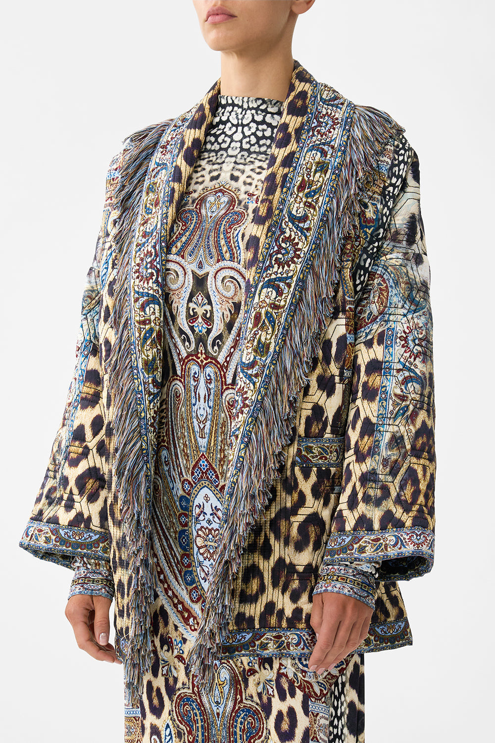 QUILTED ROLL COLLAR COAT - 5