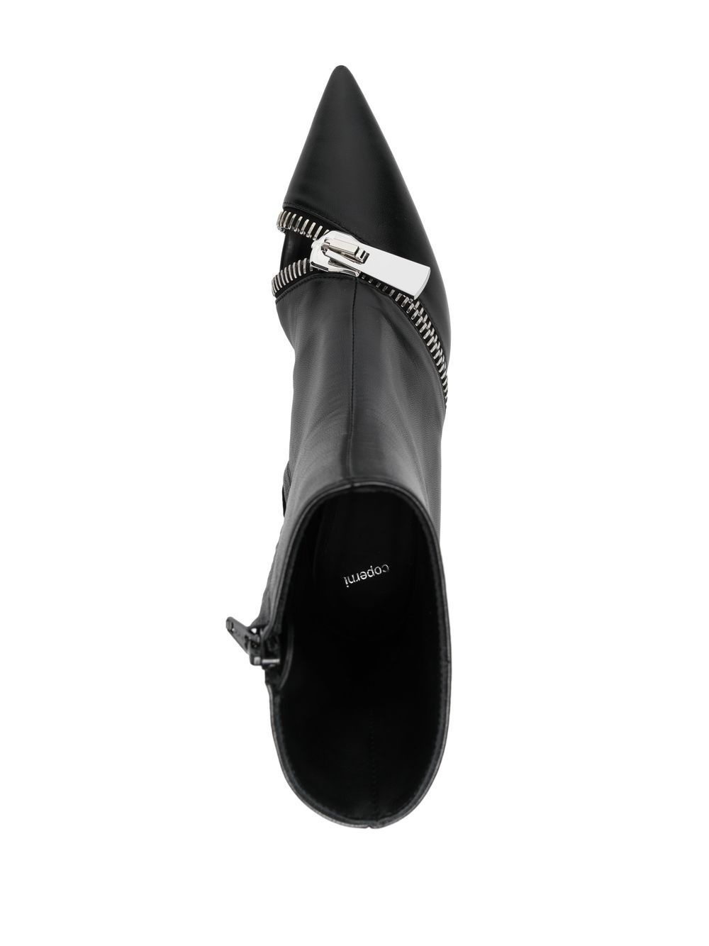 zip-detail leather ankle boots - 4
