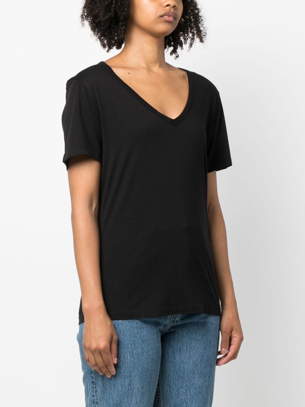 V-neck cotton-blend T-shirt - 3