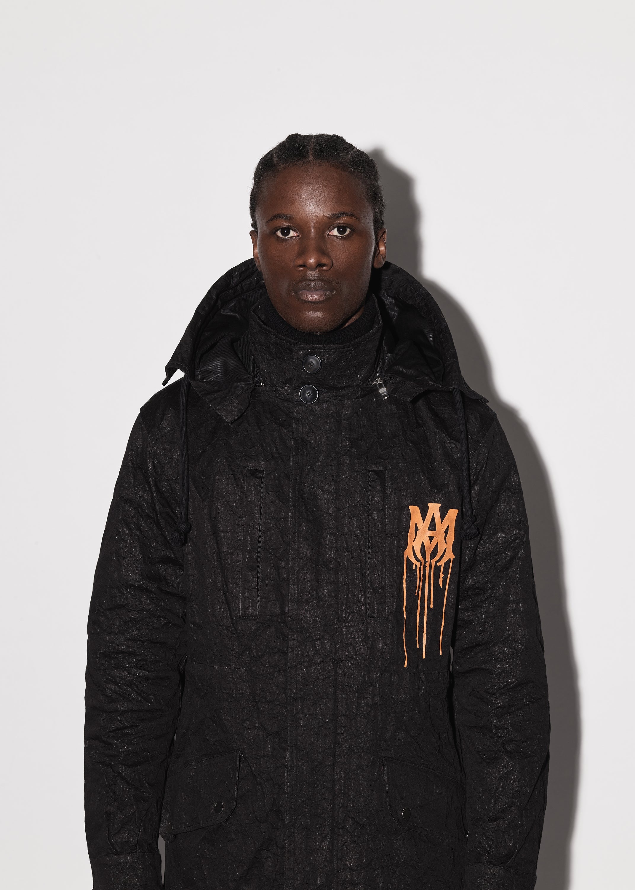 METAL CRUMPLE FISHTAIL PARKA - 7