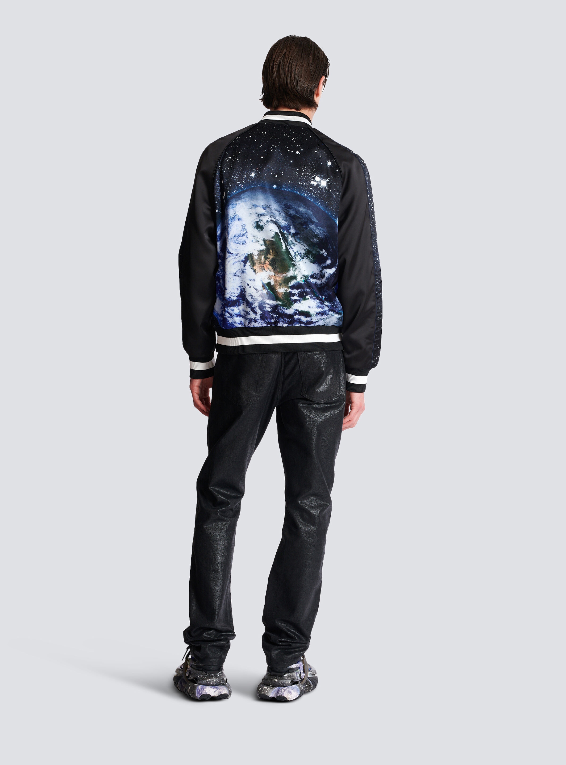Printed Earth and Stars bomber jacket - 4