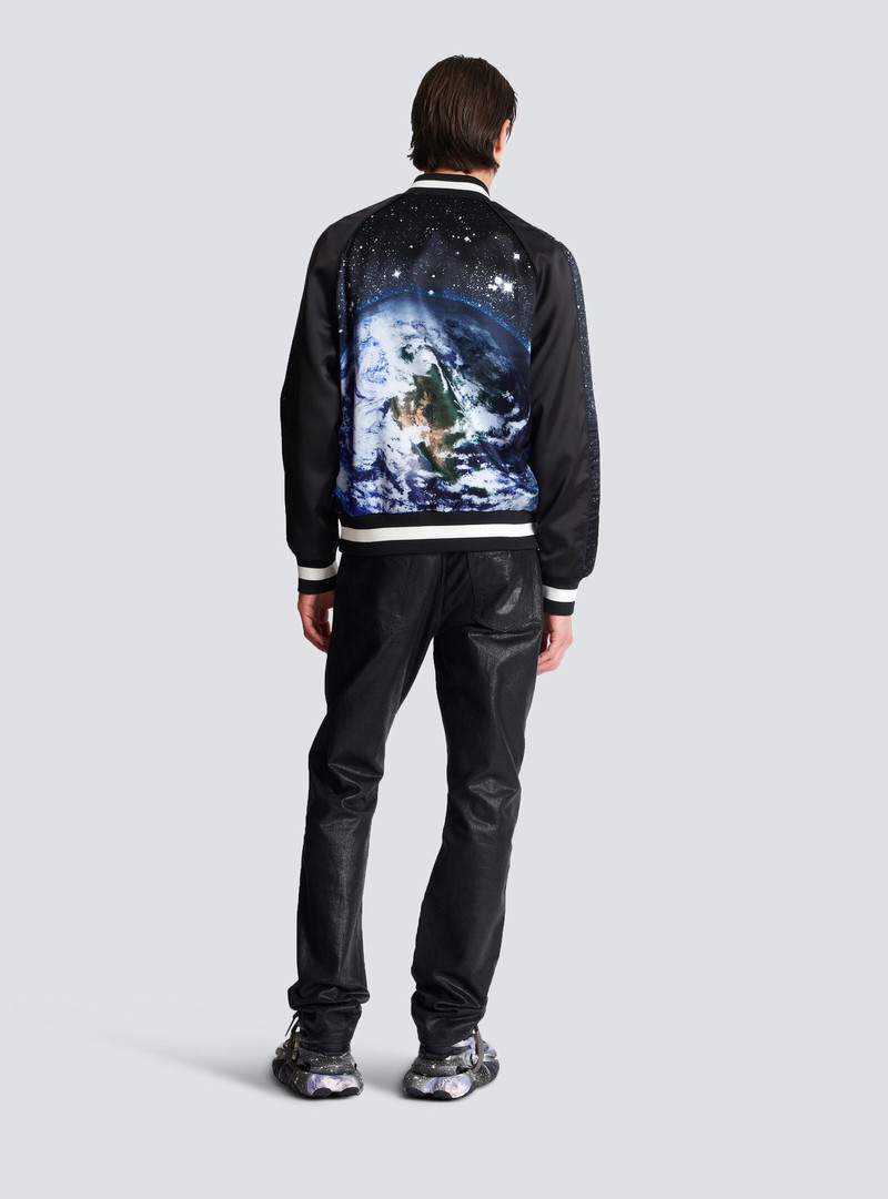 Printed Earth and Stars bomber jacket 4