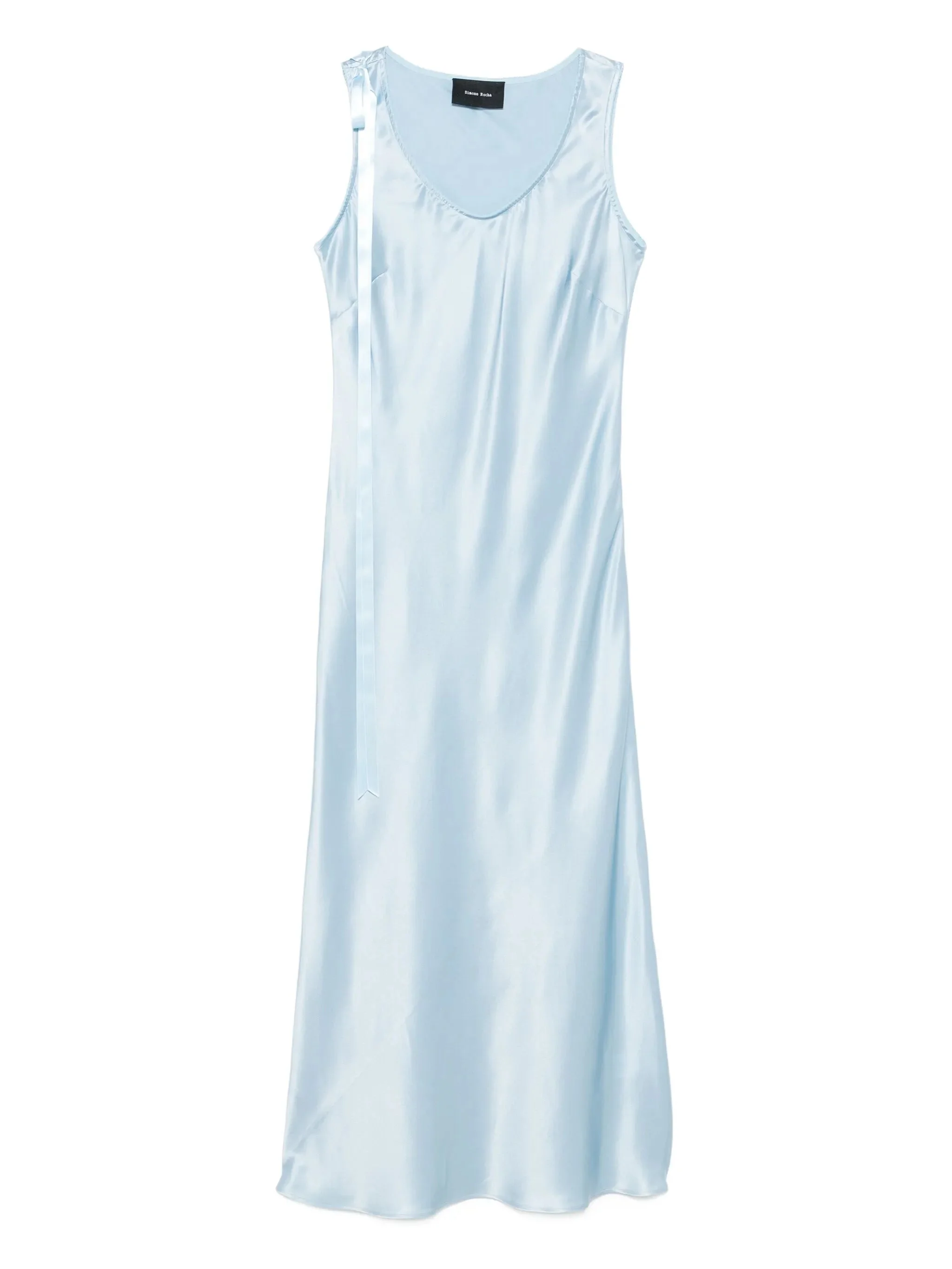 bow-detail silk dress - 1