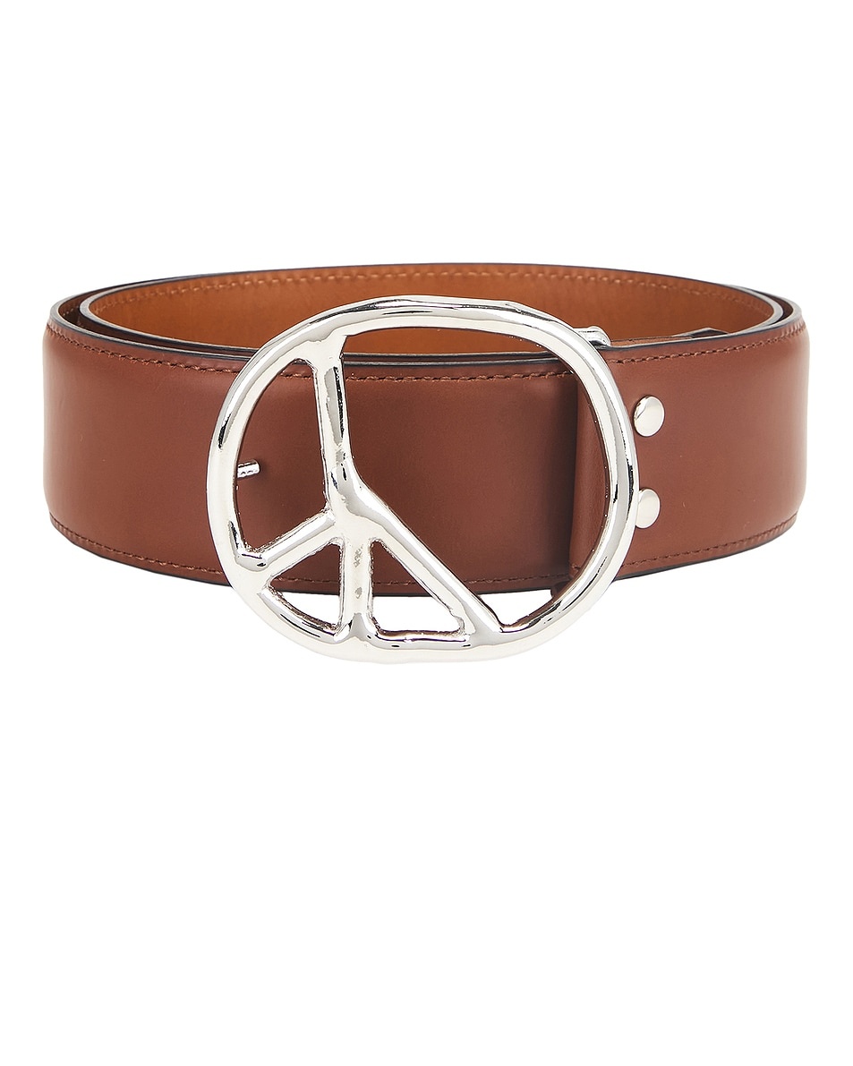 Peace Steer Leather Buckle Belt - 3