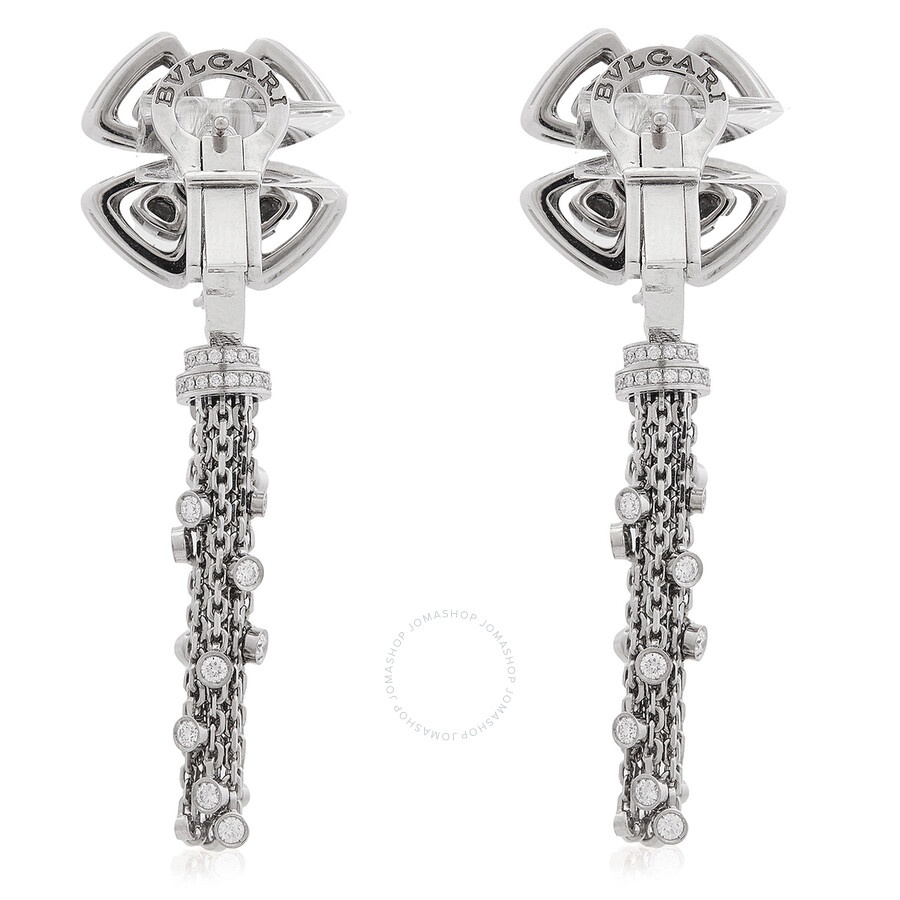 Bvlgari Fiorever 18 Kt White Gold Diamonds Earrings - 3