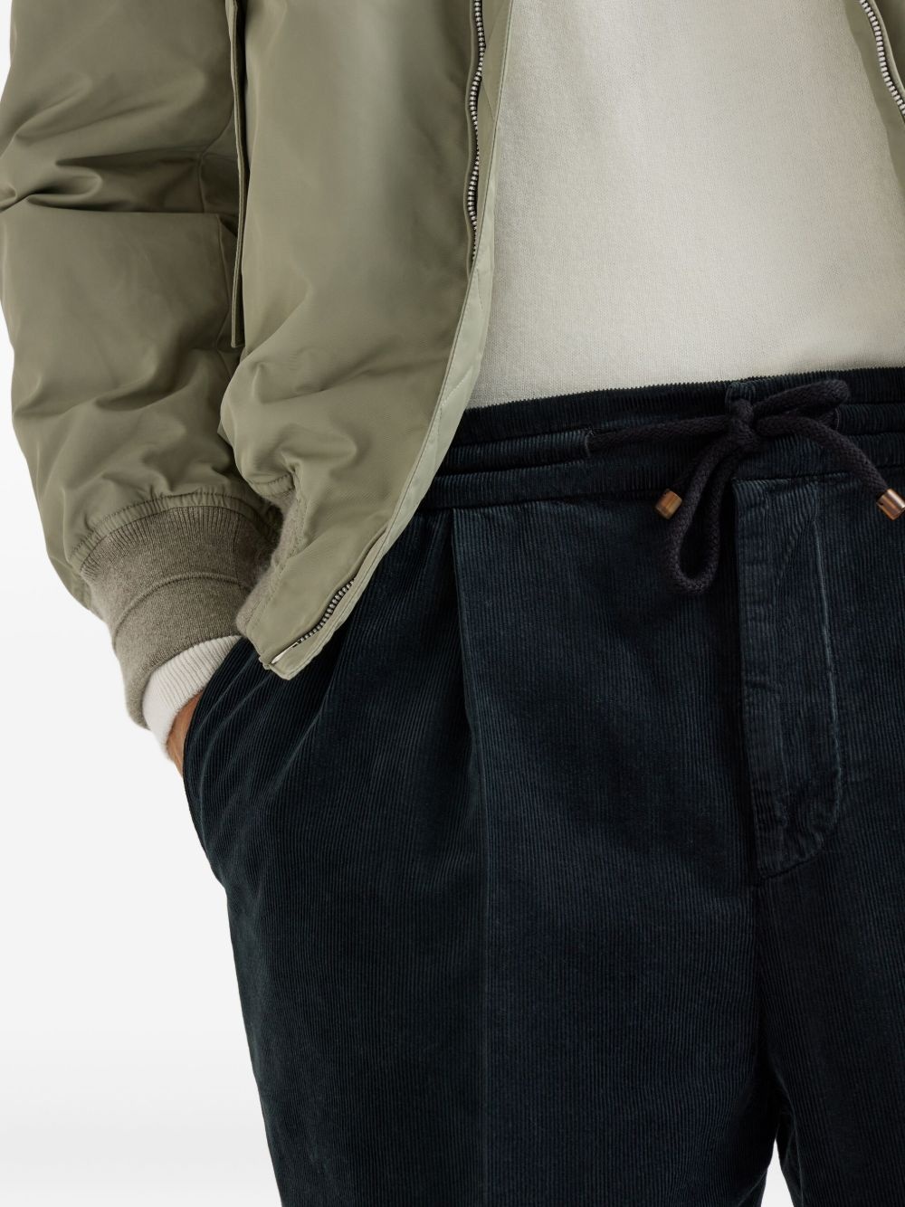 drawstring tapered trousers - 5