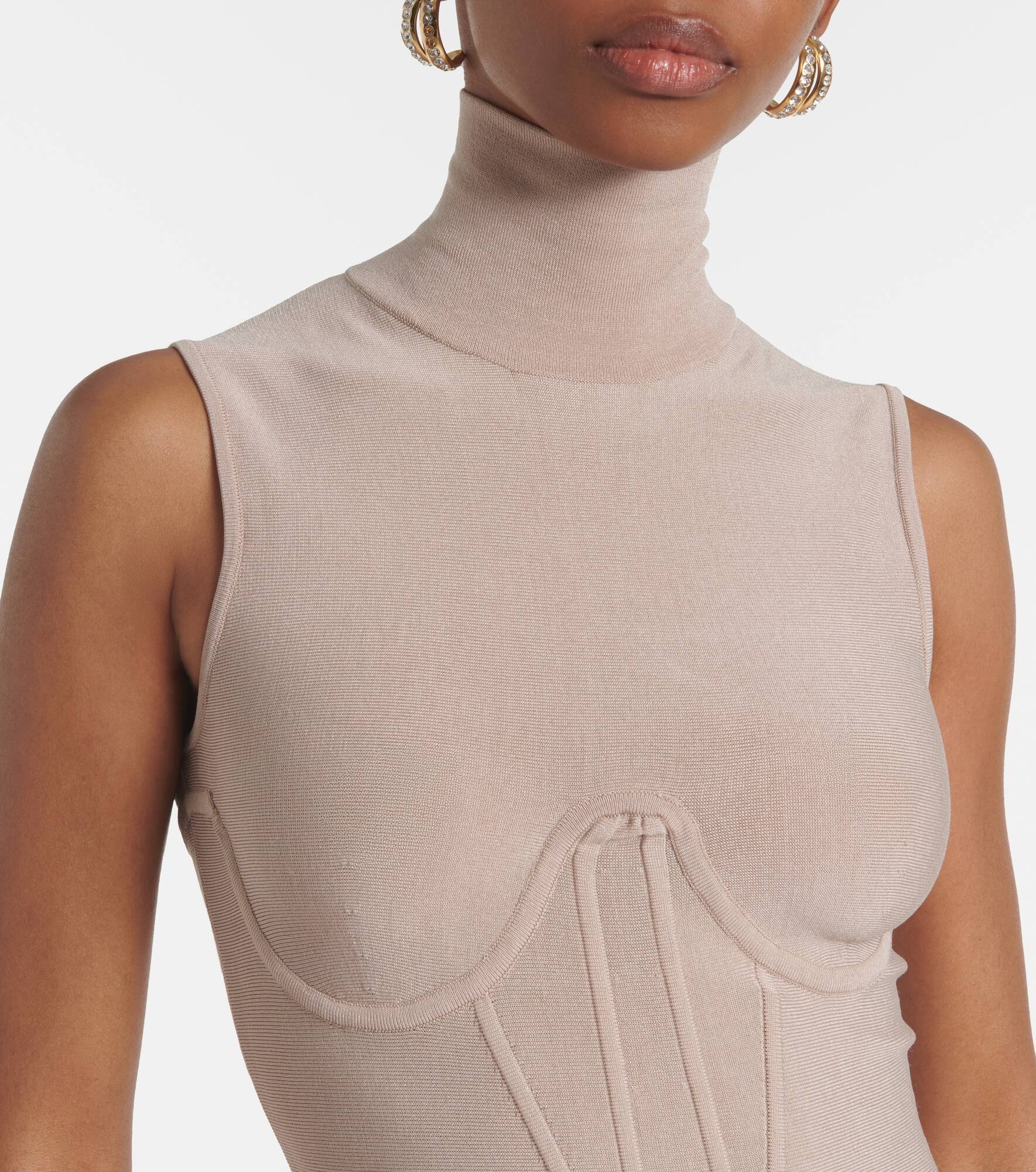 Gwyneth knitted corset maxi dress - 4