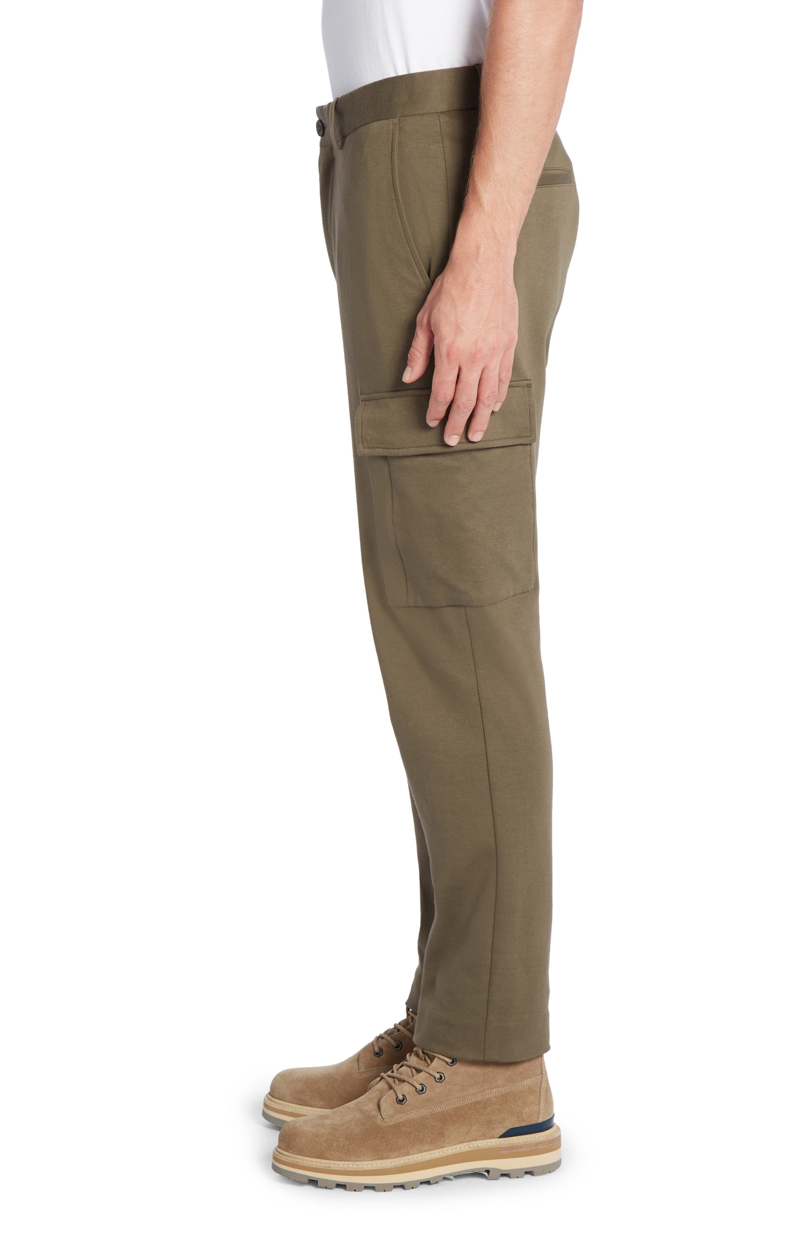 Cotton Blend Jersey Cargo Pants - 4