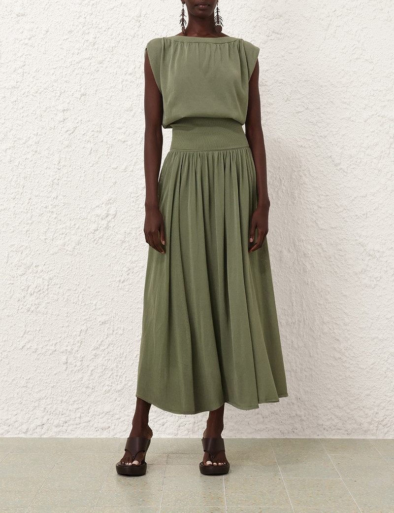 Zimmermann ILLUMINATE GATHERED SKIRT outlook