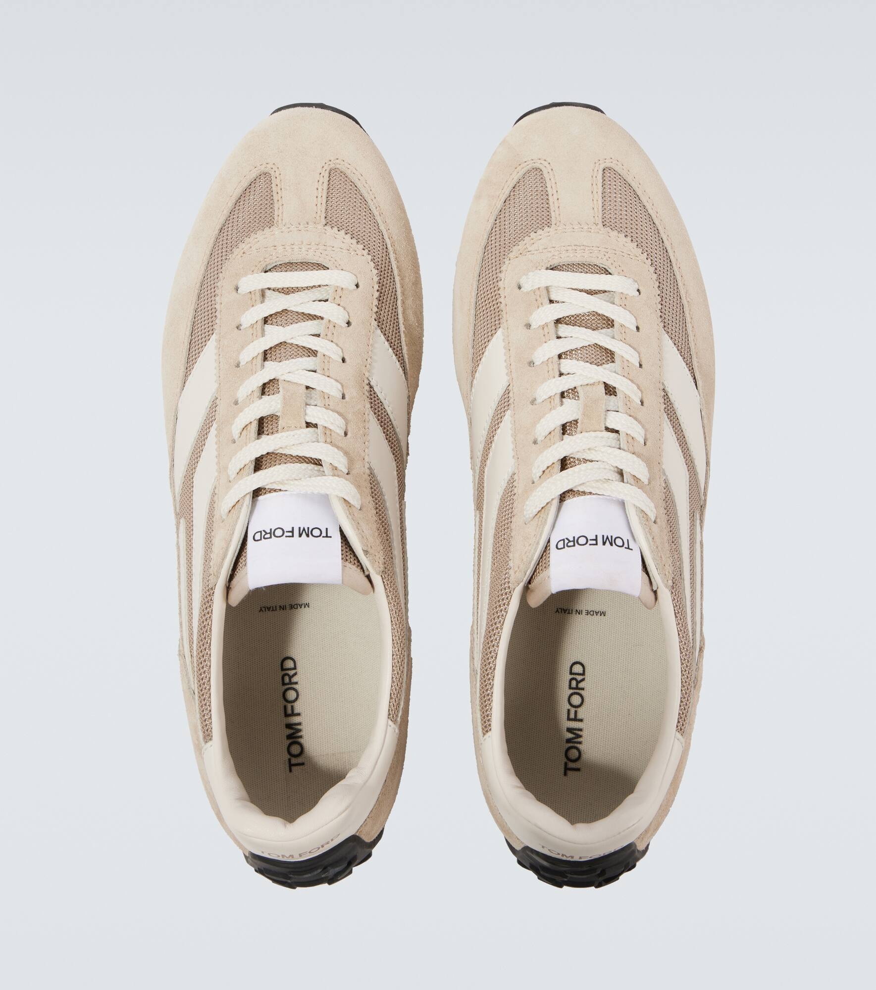 Mick suede-trimmed sneakers - 4
