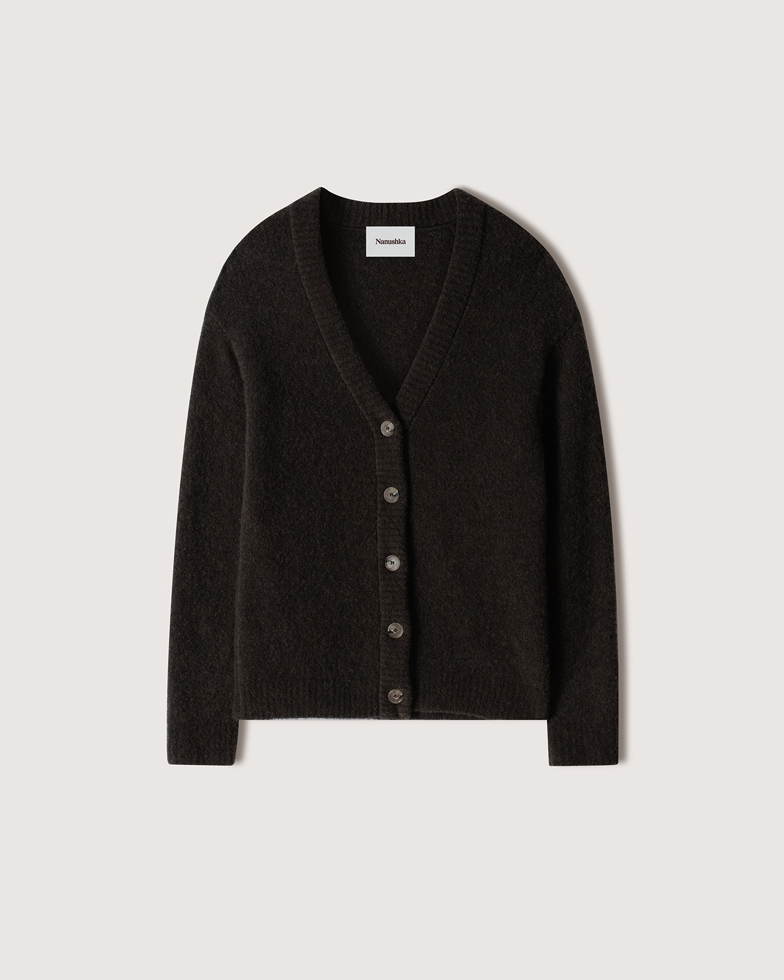 ROVAN - Bouclé cardigan - Gray mink - 1