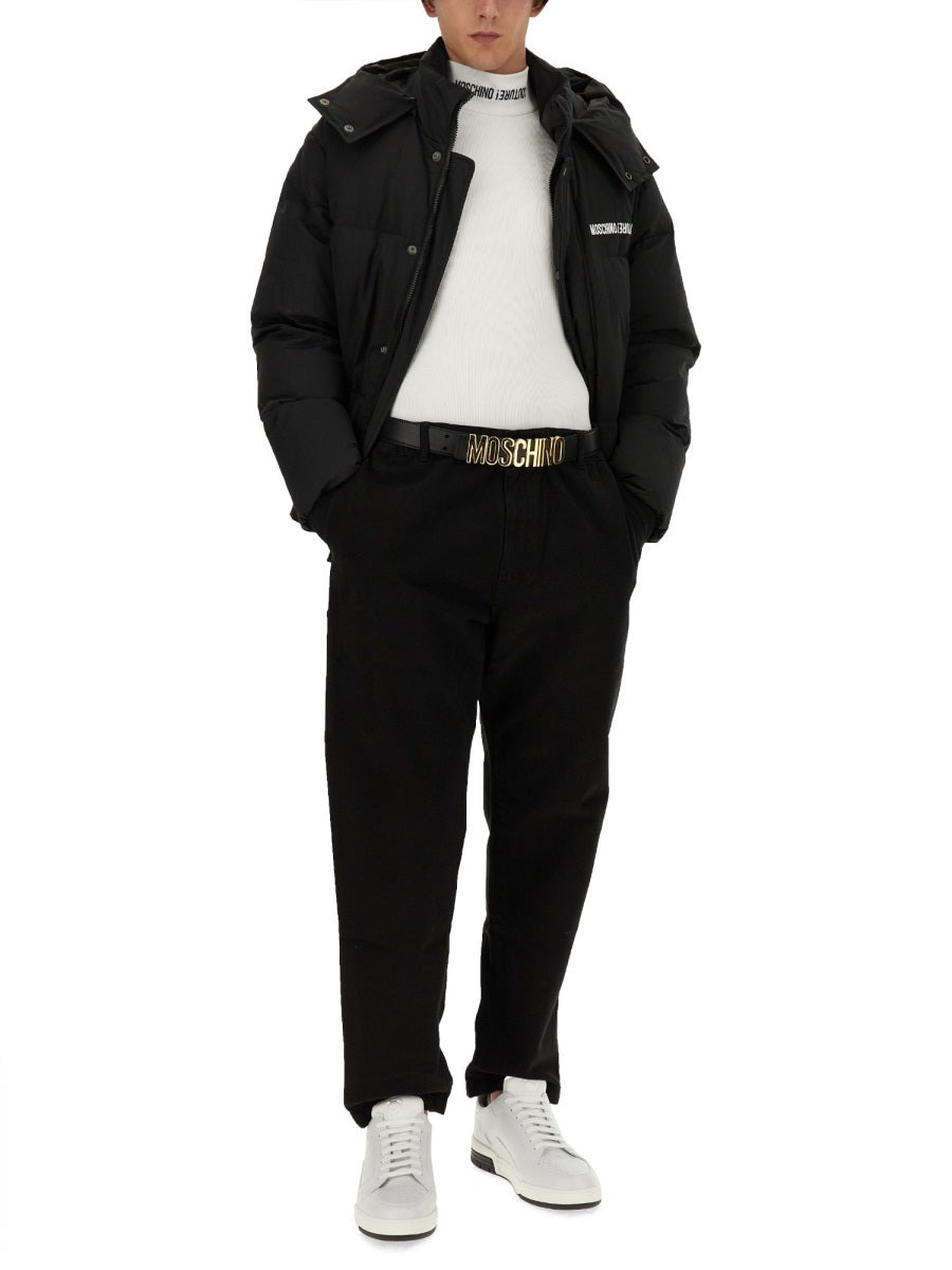 Down Jacket With Logo - 2