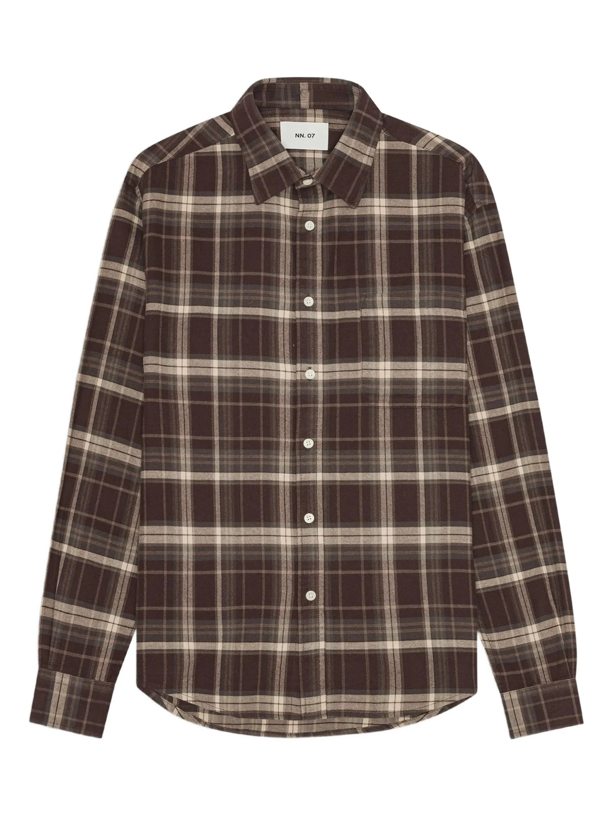 checked buttoned-up shirt - 1
