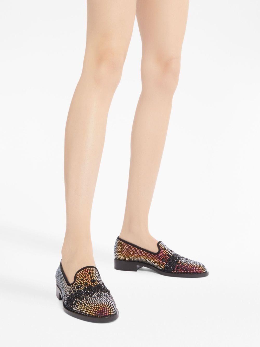 Matildha crystal-embellished loafers - 5