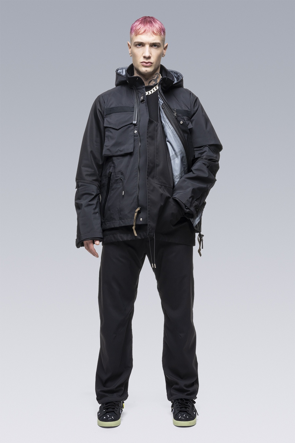 ACRONYM SAC-J2761 sacai / ACRONYM Field Jacket Black | REVERSIBLE