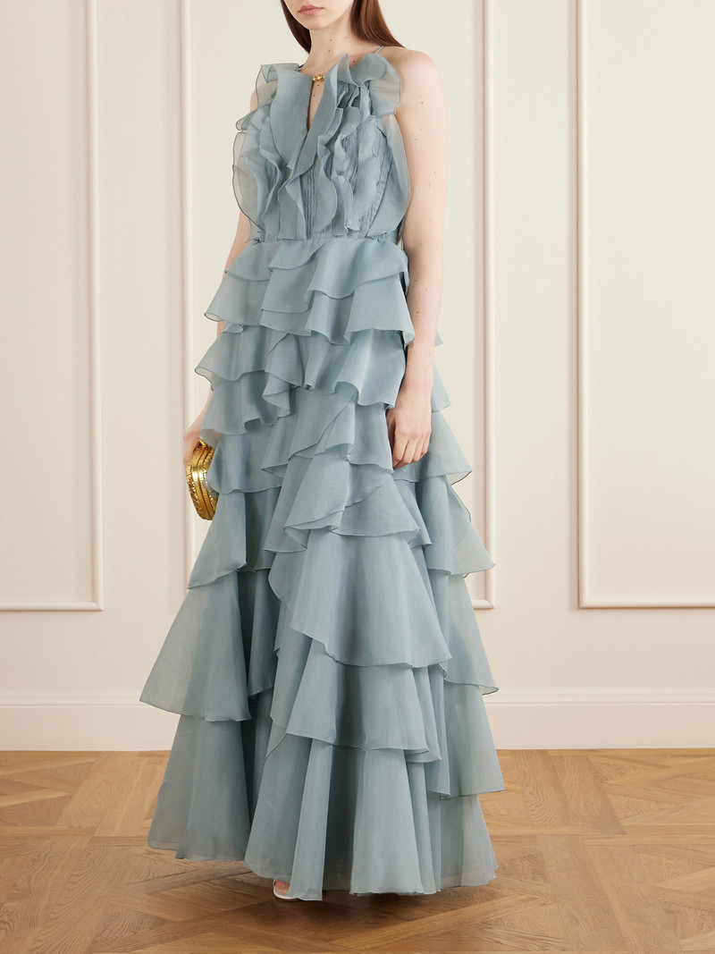 Aje. Cleo Ruffled Tiered Organza Gown outlook