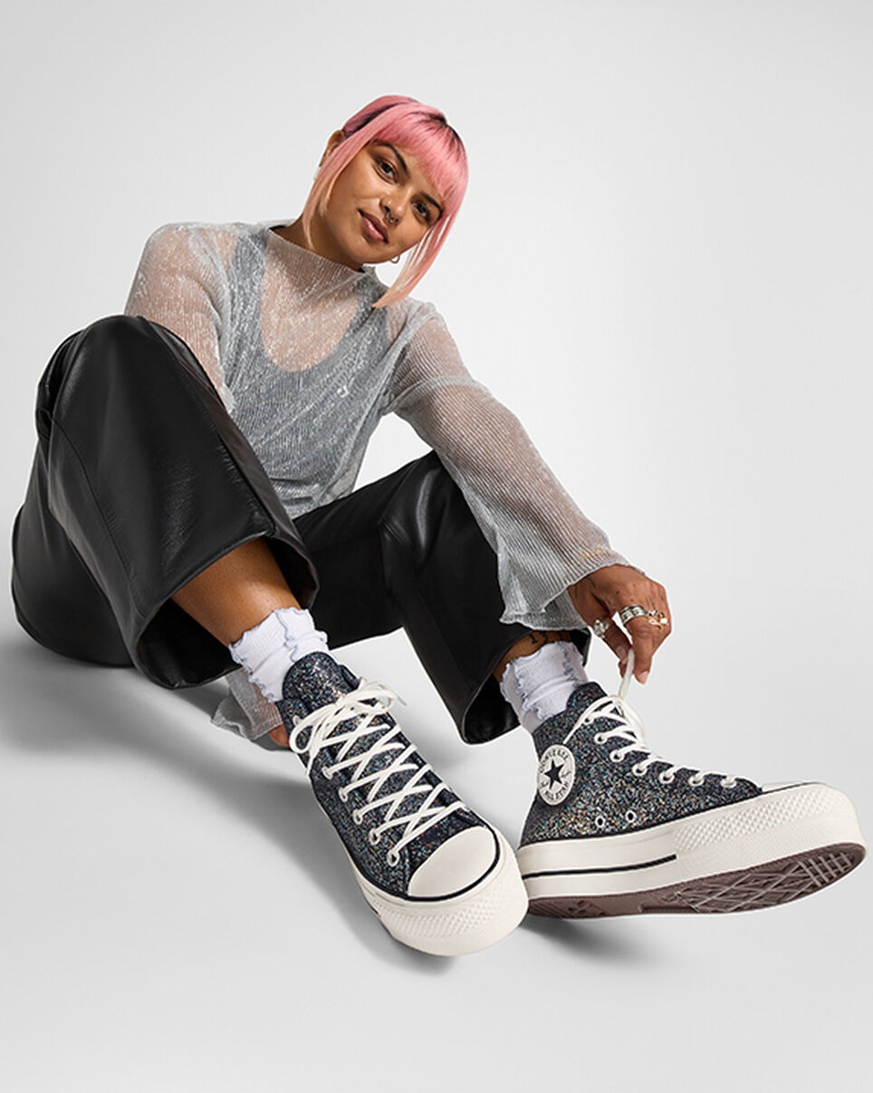 Chuck Taylor All Star Lift Platform Glitter - 9