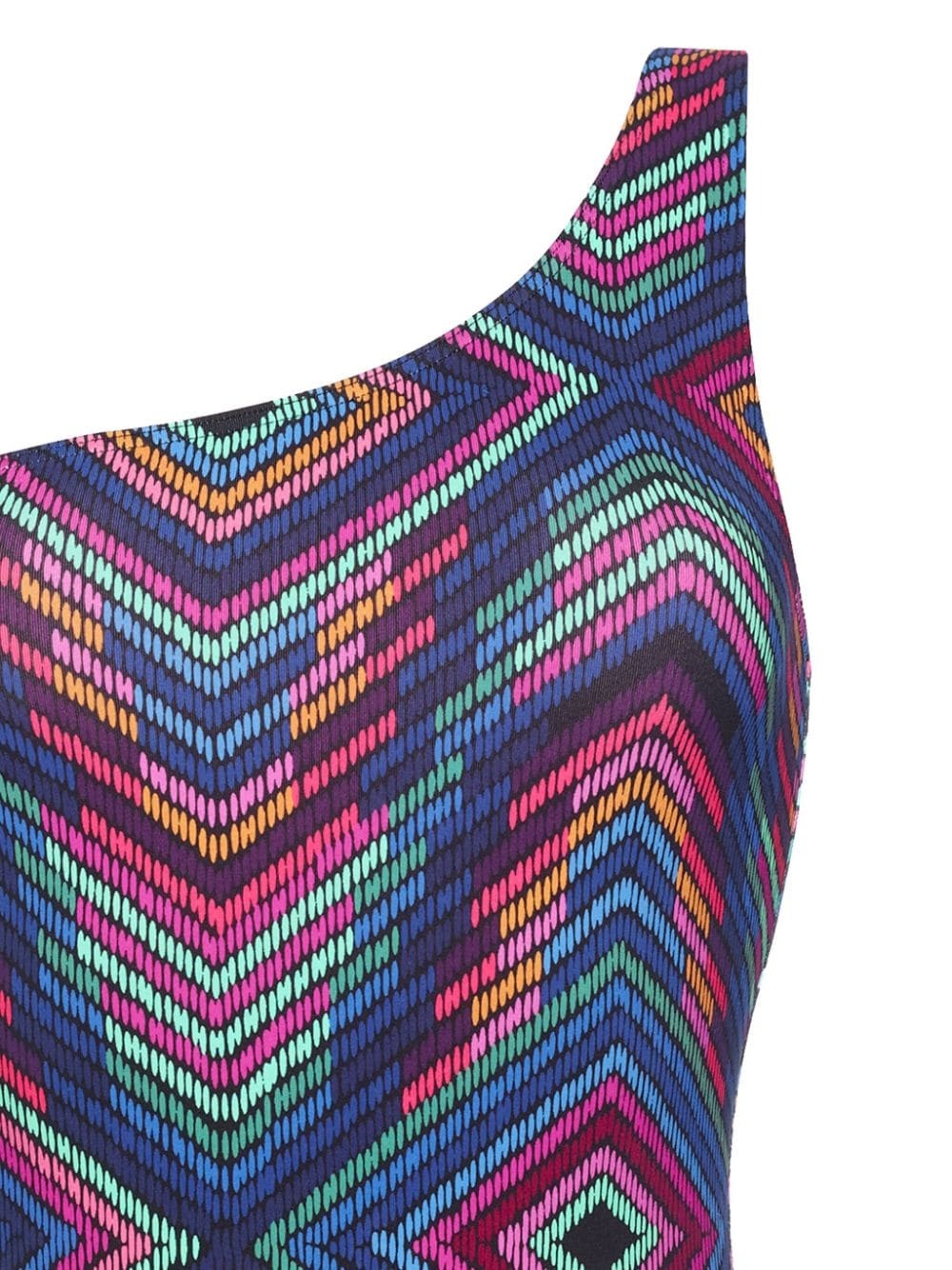 Multicolore one-shoulder swimsuit - 2