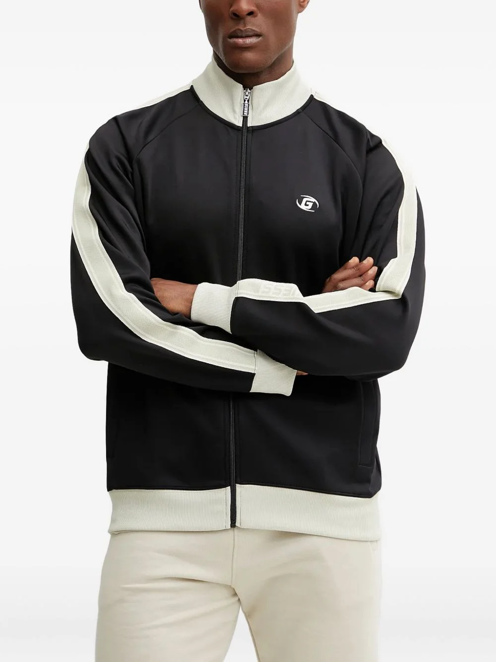 panelled zip-up track top - 1
